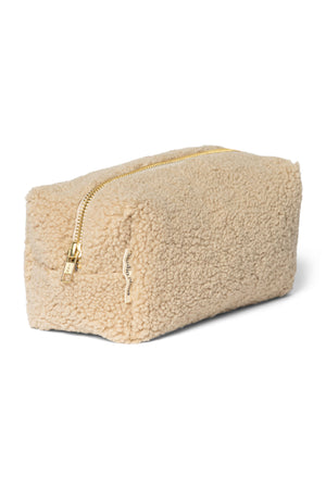 Studio Noos Necessaire Teddy Pouch Ecru – weiche Kulturtasche für Windeln, Kosmetik & Co. Stylisch, handgemacht & perfekt für unterwegs.