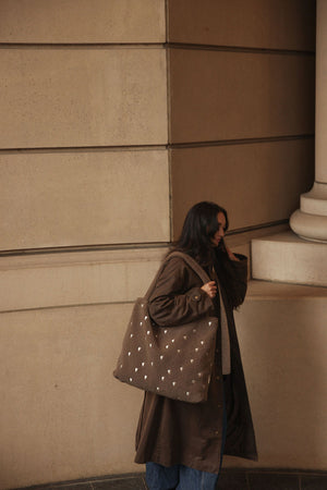Studio Noos Teddy Mom Bag | Cœurs marron