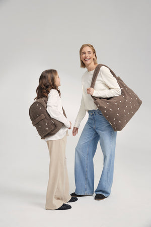 Studio Noos Teddy Mom Bag | Cœurs marron