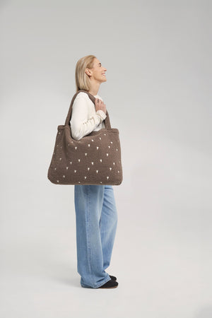 Studio Noos Teddy Mom Bag | Cœurs marron