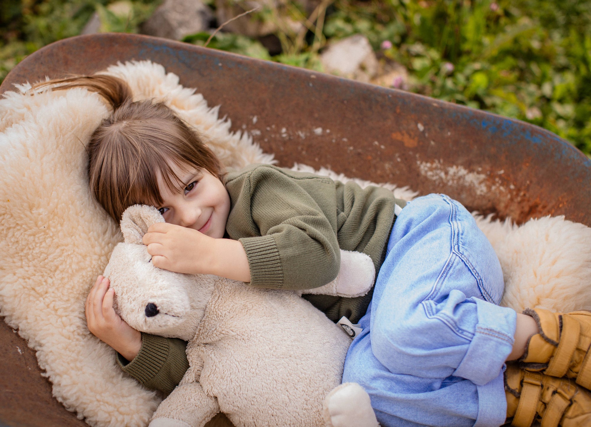 Senger Kuscheltier/Wärmekissen Bär gross | Leinen