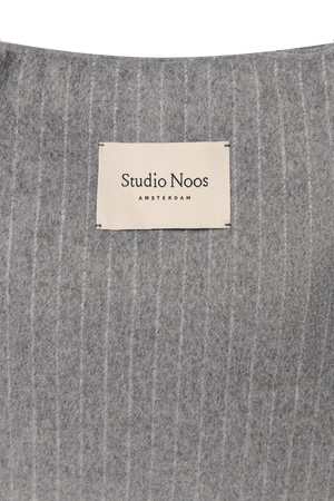 Studio Noos Cabas Flannel Chalkstripe "Mom Bag" | Light Grey