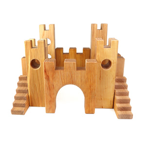 Bauspiel Ritterburg Holzspielzeug 10 Teile