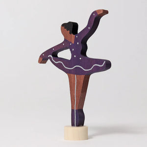 Grimm’s Steckfigur Ballerina Fliederduft in zarten Fliedertönen aus Holz