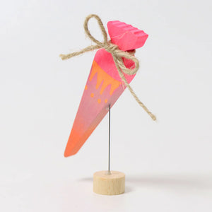 Grimm's Steckfigur Schultüte Neopink