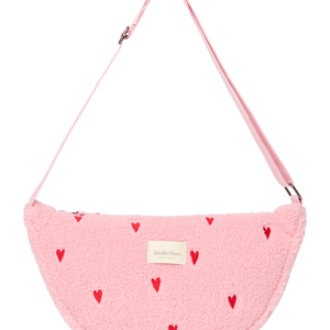 Studio Noos Umhängetasche Teddy "Adult Fanny Pack" | Light Pink Hearts