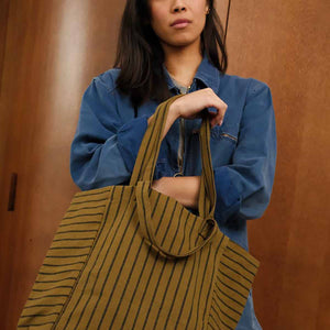 Rose in April Tasche "Elisabeth" | Leo Olive gestreift