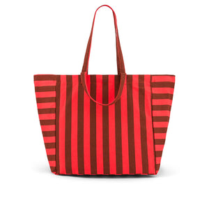 Rose in April "Elisa" Tasche | Tomate / Braun Streifen