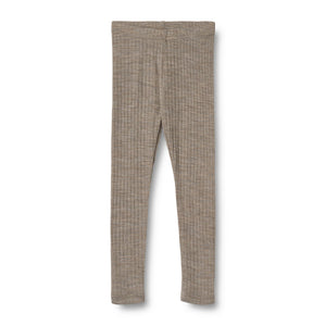 Wool Silk Leggings Agi mit Ripp-Optik und elastischem Bund, aus Merinowolle und Seide.