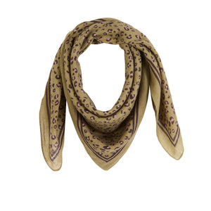 Écharpe en laine à motif léopard – couleur ambre: Leopard Ambre
