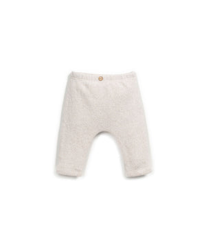 Leggings aus regenerativer und recycelter Baumwolle mit gebürstetem Innenstoff, elastischem Bund und Kokosknopf, nachhaltig in Portugal gefertigt