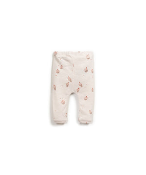 Leggings aus 100 % Bio-Baumwolle mit elastischem Bund und Erdbeerbaum-Print, nachhaltig in Portugal gefertigt.