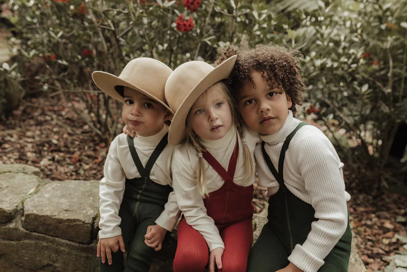 Silly Silas Fusslose Strumpfhose mit Träger | Dark Forest Green