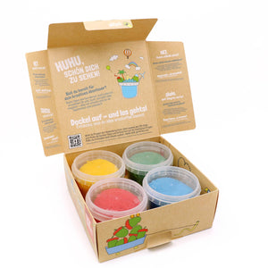Neongrün Bio-Knete vegan 4er Set "Yuki"