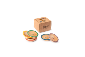 Grapat Dishes, 6 kleine Holz-Teller mit 60 mm Durchmesser für kreatives Rollenspiel
