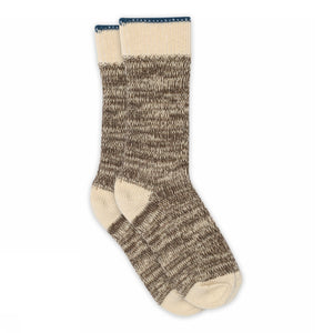 MP Denmark Lange Socken Wolle-Baumwolle "Ully" | Brown Sienna