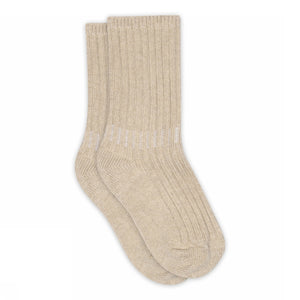 Chaussettes hautes MP Denmark Bellie | Beige chiné