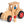 Fagus Schlepper – robuster, lenkbarer Holztraktor mit Dach und zwei Fahrerfiguren, handgefertigt in Deutschland.