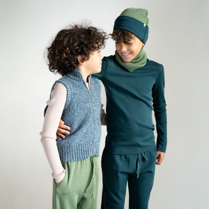 minimalisma Bonnet "Arvid Contrast" Greenery
