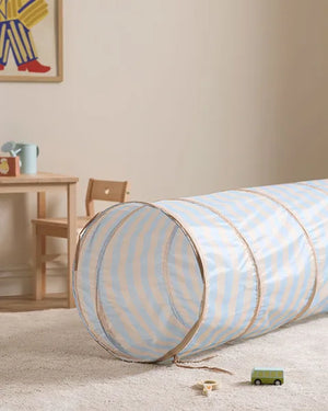 Kids Concept Spieltunnel Streifen | Hellblau