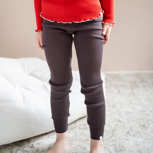 Minimalisma Active Merino Leggins in Dark Chocolate – Detailansicht 6