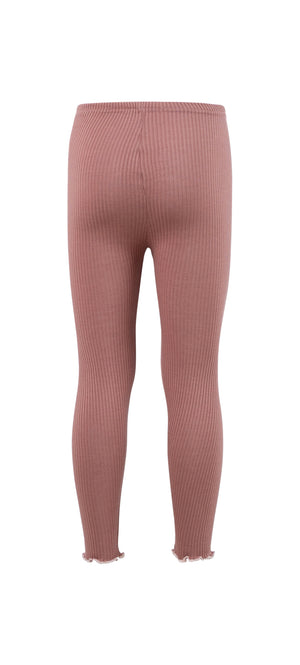 minimalisma Leggins Seide-Baumwolle "Bieber-Frill" | Antique Rose/Sweet Rose