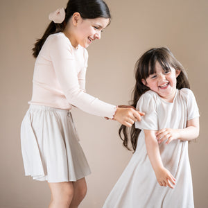 minimalisma Langarmshirt Seide 2-6Y "Bergen" Sweet Rose mit Antique Rose