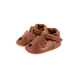 Donsje Babyschuh "Spark Bear" | Cognac Classic