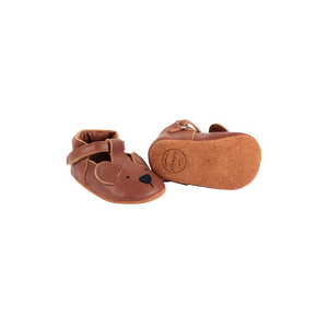 Donsje Babyschuh "Spark Bear" | Cognac Classic