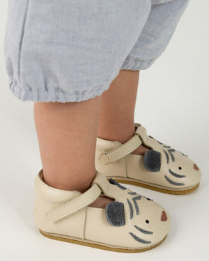 Donsje Babyschuh "Spark White Tiger" | Cream