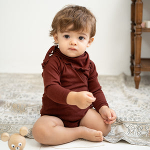 minimalisma Bandana Lätzchen "Teddy" Wolle-Seide | Hibiscus