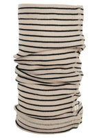 „Merino-Schlauchschal ‚Alva Loop‘ in Monostripe von minimalisma – nahtlos gestrickter Loop aus reiner Wolle, auf weißem Hintergrund“