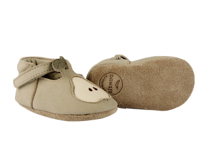 Donsje Babyschuhe "Nanoe Pear" Taupe Nubuck