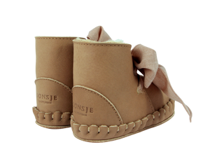 Chaussons Donsje Pina en organza | Cuir nubuck Truffe