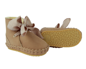Chaussons Donsje Pina en organza | Cuir nubuck Truffe