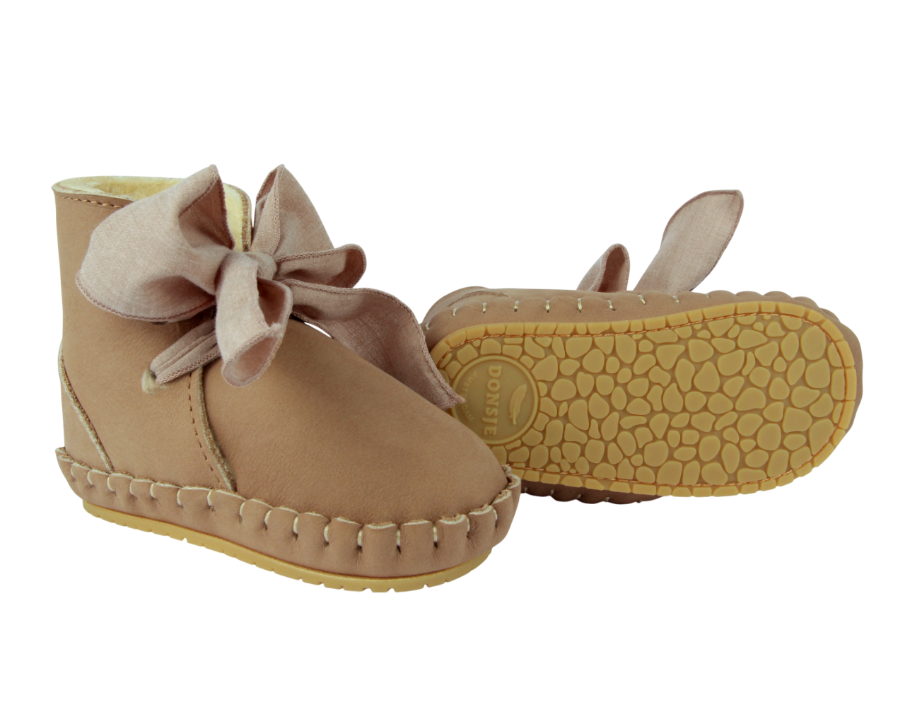 Donsje Pina Organza Booties | Truffle Nubuck