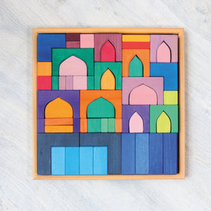 GRIMM’S Baukasten 1001 Nacht – 54 bunte Holzbausteine