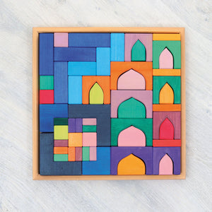 GRIMM’S Baukasten 1001 Nacht – 54 bunte Holzbausteine