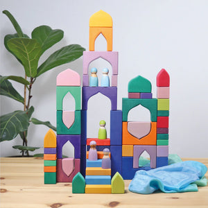 GRIMM’S Baukasten 1001 Nacht – 54 bunte Holzbausteine