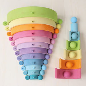 Grimm's Pastel Wooden Beads
