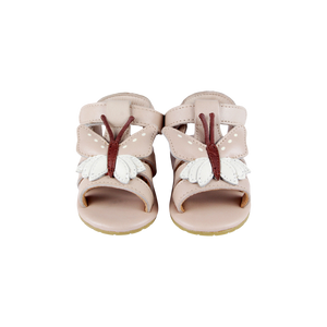 Donsje Baby Sandalen Tuti Sky Butterfly Powder Metallic, Leder, handgefertigt, Schmetterlings-Detail, verstellbarer Verschluss