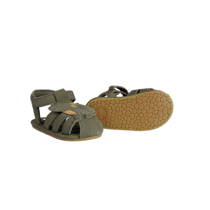 Donsje Baby Sandalen "Duni Frog" | Stone Nubuck
