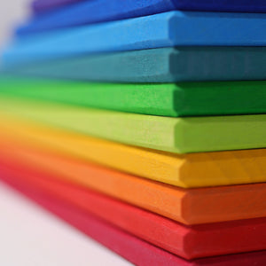GRIMM'S Regenbogen Bauplatten 11-teilig