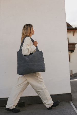 Studio Noos Sac à langer « Denim » | Gris