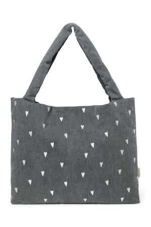 Studio Noos Denim Sac "Mom Bag" | Cœurs Gris