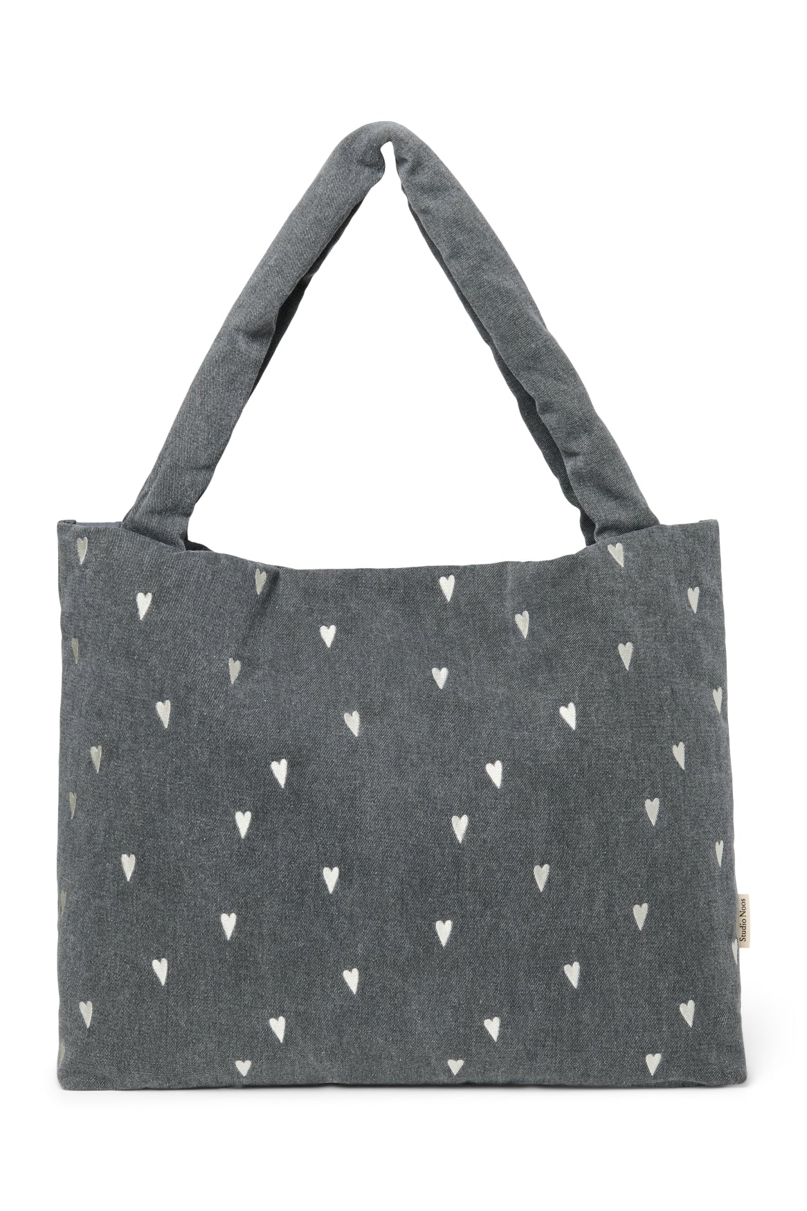 Studio Noos Denim Tasche "Mom Bag" | Grey Hearts
