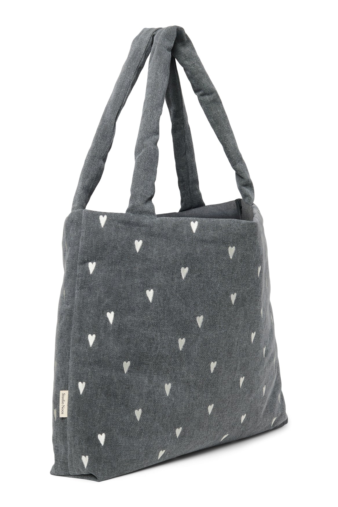 Studio Noos Denim Tasche "Mom Bag" | Grey Hearts