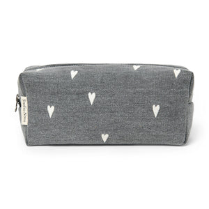 Studio Noos Necessaire Denim "Pouch" Grey Hearts