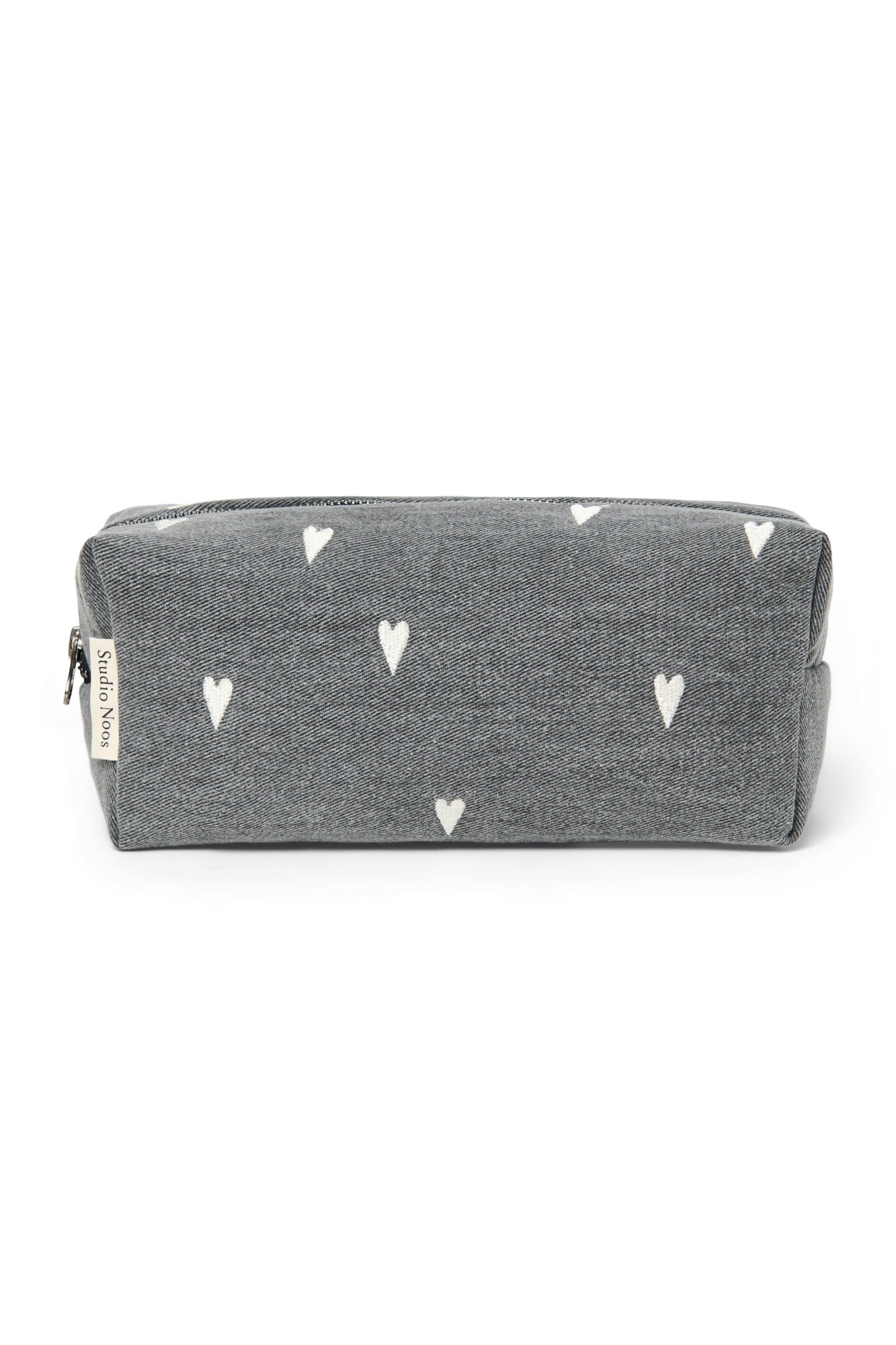 Studio Noos Necessaire Denim "Pouch" Grey Hearts