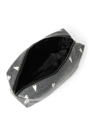 Studio Noos Necessaire Denim "Pouch" Grey Hearts